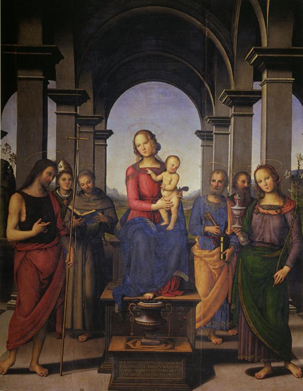 Pietro Perugino Fano Altarpiece Sweden oil painting art